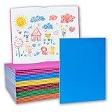 CoroRio 24 Packs Blank Books for Kids to Write Stories with 6 Colors, 8.5x5.5 Inch Blank Small Journals Notebooks Bulk, Unlined Colored Notebooks for Kids Students to Draw Sketch Writing or Create Own Stories (24 Sheets/48 Pages,24 Pack)