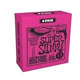 Ernie Ball Super Slinky Nickel Wound Electric Guitar Strings Amazon Exclusive 4-Pack - 9-42 Gauge