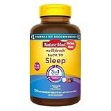 Nature Mades Wellblends Back to Sleep, 120 Fast Dissolve Tablets Bundle - Non-Habit Forming, Naturally Acting Sleep Aids Function for Health
