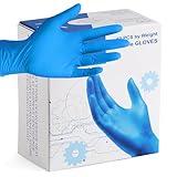 PEIPU Nitrile Disposable Gloves(Medium, 50-Pack)，Powder Free, Cleaning Service Gloves, Latex Free