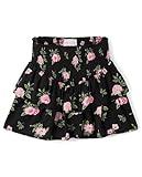 The Children's Place,Girls,Pull On Everyday Skorts,Black Floral Smocked,Medium