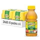 Mott's 100% Original Apple Juice, 8 Fl Oz Bottles, 24 Count (4 Packs Of 6), 2 Servings Of Fruit, 100% Fruit Juice, Gluten-free, Caffeine-free, Kosher, Contains No Artificial Colors Or Sweeteners
