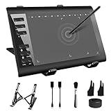 TeinenRon Graphics Drawing Tablet with Stand,10x6 Inch Drawing Tablet with 8192 Level Pen,12 Hot Keys,Digital Drawing Pad Compatible with PC/Mac/Android for Painting,Design&Online Teach
