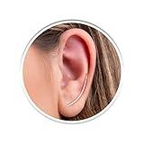 925 Sterling Silver Ear Climbers Pair For Ear - Cute Ear Crawlers Single Piercing Long Ear Jewelry - 20 Gauge Ear Piercing
