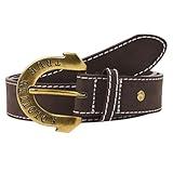True Religion Belts for Women Womens Belts for Jeans Black Belt Engraved Horseshoe Buckle
