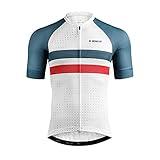 INBIKE Mens Cycling Jersey 3 Rear Pockets Moisture Wicking Short Sleeve Quick Dry Reflective Biking Shirts Medium