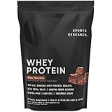 Sports Research Whey Protein - Sports Nutrition Whey Isolate Protein Powder for Lean Muscle Building & Workout Recovery - 5 lb Bag Bulk Protein Powder 25g per Serving - Dutch Chocolate, 56 Servings