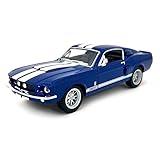 KiNSMART - 1967 Ford Shelby Mustang GT500 1:38 Scale 5" Die Cast Metal Model Toy Muscle Car (Blue)