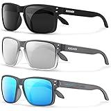 KUGUAOK Polarized Square Sunglasses For Men and Women Matte Finish Sun Glasses UV Protection Glasses