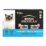 Purina Pro Plan Urinary Tract Wet Cat Food Variety Pack Urinary Tract Health Beef and Chicken Entrees - (Pack of 12) 5.5 oz. Cans