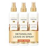 Pantene Conditioning Detangler Spray, Pro-V Repair & Protect, Nutrient Boost for Damaged Hair, Antioxidant Enriched, Leave-In Conditioner, Smooth & Shine, Sulfate-Free, 8.5 Fl Oz, 3 Pack
