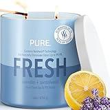 Candle-Lite Pure Lavender & Sandalwood Odor Eliminating Scented Candles, Neofresh Technology Eliminates 99.9% of Odors, 16 oz 2-Wick Jar, Proudly Poured in The USA, 44-60 Hours Burn Time