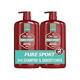 Old Spice Pure Sport 2-in-1 Shampoo and Conditioner Set for Men, Healthier, Fuller, More Moisturized Looking Hair, 29.2 Fl Oz Each, Twin Pack