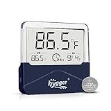 hygger Digital Aquarium Thermometer Records Max Min Temperature Sensor Gauge with LCD Display Stickable Fish Tank Thermometer for Saltwater, Freshwater, Fish, Amphibians, Reptiles