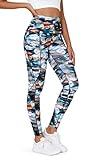 ODODOS Women's High Waisted Full Length Yoga Leggings with Pockets, 28" Inseam Tummy Control Non See Through Workout Athletic Running Yoga Pants, FineArt, Medium