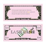 Mocomfor Lash Gift Certificates, Lash Cash Coupon Voucher Lash Tech Supplies Dollar Bill Client Loyalty Reward Cards Beauty Bucks for Eyelash Extension Business, pink