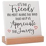 Friend Birthday Gifts for Best Friends Bestie BFF, Friendship Gifts for Work Bestie True Long Distance New Friend Appreciation Decor Plaques