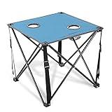 ARROWHEAD OUTDOOR 26” (66cm) Heavy-Duty Portable Camping Folding Table, 2 Cup Holders, Compact, Square, Carrying Case Included, Steel Frame, High-Grade 600D Canvas, USA-Based Support