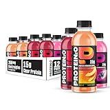 Protein2o Hydration Drink - 2-in-1 Liquid Clear Whey Protein Isolate and Electrolyte Drink - 15g Protein, Vitamins B5, B6 - Post-Workout Recovery - 16.9 Fl Oz - 12 Count Flavor Fusion Variety Pack