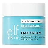 e.l.f. SKIN Holy Hydration! Face Cream, Fragrance Free, Smooth, Non-Greasy, Lightweight, Nourishing, Moisturises, Softens, Absorbs Quickly, Suitable For All Skin Types