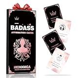HIONXMGA Badass Affirmation Cards – 118 Positive Affirmations for Women, Double-Sided Inspirational & Motivational Cards for Daily Self Care, Unique Gifts for Women, Best Friend, Sister, or Coworker