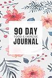 90 Day Food and Exercise Journal: A Daily Food, Activity and Fitness Tracker, Meal + Exercise Planner for your Snacks, Weight Loss, Diet Plans and monthly body measurements