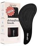 Kitsch Detangler Hair Brush for Curly or Straight, Wet and Dry Hair, Detangling Brush with Flexible Hairbrush Bristles, Hair brushes for Women & Men, Adults & Kids, for Shower & Travel - Black