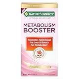 Nature's Bounty Optimal Solutions Metabolism Booster Supplement, Boosts Fat Metabolism, Promotes Abdominal Fat Loss, With Citrus Extracts and Black Ginger, 60 Capsules