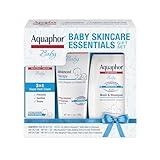 Aquaphor Baby Skin Care Essentials Gift Set with Baby Wash and Shampoo (16.9 Fl Oz) + Healing Ointment for Chapped Skin and Drool Rash (7Oz) + Diaper Rash Cream (3.5Oz), Hypoallergenic