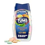 TUMS Ultra Strength Antacid Tablets for Chewable Heartburn Relief and Acid Indigestion Relief, Assorted Fruit - 72 Count