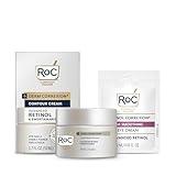 RoC Derm Correxion Neck Cream with Hyaluronic Acid and Advanced Retinol to visibly Tighten & Lift Horizontal Neck Lines, Facial Moisturiser to Contour Face, Neck + Jaw, (1.7 oz) with Retinol Packette