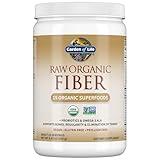 Garden of Life Raw Organic Fiber Supplement Powder - 10 Servings, 15 Organic Superfoods + Probiotics & Omega-3 ALA, 4g Soluble & 5g Insoluble Fiber for Regularity - Psyllium Free