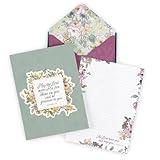 Christian Art Gifts Writing Paper & Envelope Stationery Set for Women: May His Face Shine Upon You - Numbers 6:24-25 Inspiring Scripture w/40 Pages & 20 Matching Envelopes, Teal & Fuchsia Pink Floral