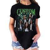 Custom Bootleg Rap Tee Custom T-Shirts with Picture Retro Custom Bootleg Valentine's Gifts for Him Her