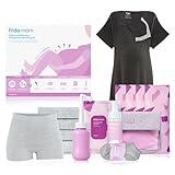 Frida Mom 15pc Labor & Postpartum Kit Gift Set for Baby Showers & Mom to Be, Includes Peri Bottle, Nursing Gown, Disposable Underwear, Ice Maxi Pads, Pad Liners, Perineal Foam, Socks & Toiletry Bag