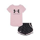 Under Armour UA PRINTED WOVEN SHORT SET, PRIME PINK, 6