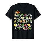Vegetable Alphabet Abc's Fruit Veggie Vegan Gardening T-Shirt