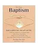 Eryuor Baptism Gifts for Teen Girl Women Adults Catholic Christening Baptism Decorations Favors Bracelet