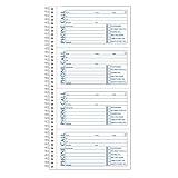 Adams Phone Message Book, Carbonless Duplicate, 5.50 x 11 Inches, 4 Sets per Page, 400 Sets per Book (SC1154D)