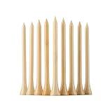 GFGL Golf Tees Durable Bamboo Tees 100Pcs 3-1/4" Friendly Biodegradable Material Reduce Friction Side Spin More Stable (Primary)
