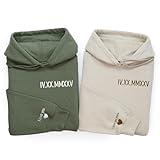 Intriklo Custom Embroidered Sweatshirt for Couples, Personalized Anniversary Shirt with Names and Dates, Romantic Matching Hoodie Set for Him and Her 6