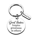 Leaders Appreciation Gifts Keychain for Boss Coworker Office Bosses Day Gifts for Women Men Leader Mentor Coach Supervisor Retirement Birthday Manager Christmas Giftss Stocking Stuffers for Women Men