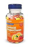 Amazon Basic Care Extra Strength Antacid SuperChews Chewable Tablets, Assorted Fruit, 90 count (Previously SoundHealth) Orange, Pink, Yellow