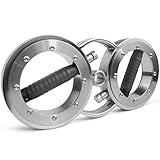 FIITY 18 Pounds Resistance Adjustable Burn Machine for Upper Body Strength Training, 360 Degree Rotating Grips, Multifunctional Spining Rotator Machine for Forearm Trainer, Boxing, Workouts (Silver)