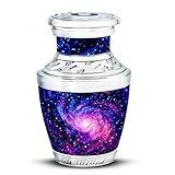 JAGLASH Star Galaxy Cremation Urn for Human Ashes Mother & Father, Decorative Keepsake Ashes for Men & Women, Genz Urns for Funeral, Burial Urn for Male & Female, 3 Inch