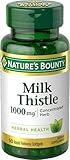 Nature's Bounty Milk Thistle, Herbal Health Supplement, Supports Liver Health, 1000 mg, Rapid Release Softgels, 50 Ct