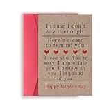 Zyulin Sweet Fathers Day Cards Gifts for Boyfriend Husband, Happy Father's Day Gift from Wife Girlfriend, Wonderful Father's Day Card to My Favorite Father, Love Card