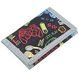 Lamiza RFID Kids Wallet for Boys, Gamer Boys Wallet for Kids w/Coin Pocket, Video Game Toddler Wallet for Boys, Children Child Wallet Ages 4-5-6-7-8-9-10-11-12 for Christmas/Birthday Gifts, Joystick