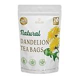 70 Premium Organic Dandelion Root Tea Bags, 100% Natural & Organic, Non-GMO, Pure Dandelion Root, Eco-Conscious Tea Bags. No Sugar, No Caffeine, No Gluten, Vegan
