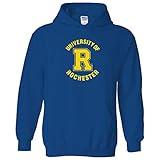 UGP Campus Apparel AH03 - University of Rochester Yellowjackets Arch Logo HOODIE - 3X-Large - Royal